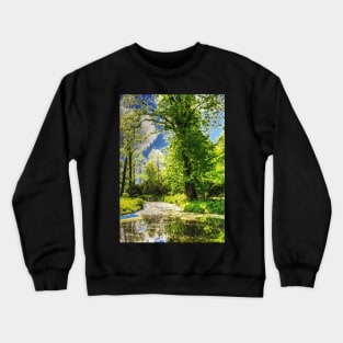 Autumn in the Park painting, oil painting, nature 1 Crewneck Sweatshirt